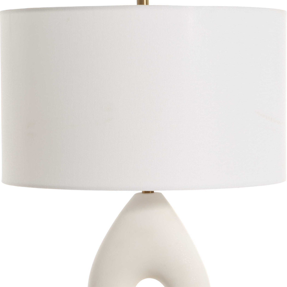 Meridian Ivory Stone Table Lamp - White by Uttermost - View 5