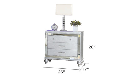 LIZZELLE Upholstery Wooden King 4 PC Bedroom set with Ambient lighting in Gray Velvet Finish(CA INVENTORY) - sold by Home Elegance USA