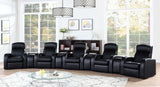 Cyrus Upholstered Recliner Living Room Set Black - 600001 - S5A - image - 1