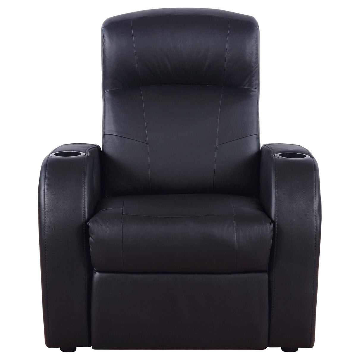 Cyrus Home Theater Upholstered Recliner Black | Coaster | Home Elegance USA