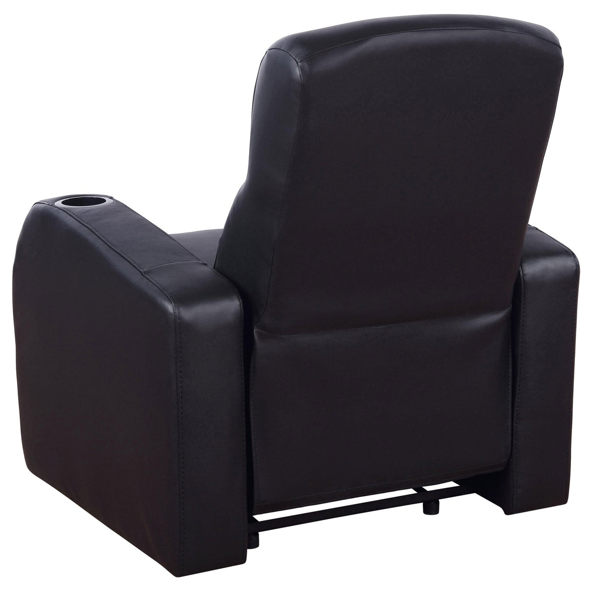 Cyrus Home Theater Upholstered Recliner Black | Coaster - 600001 - Home Elegance USA - 5