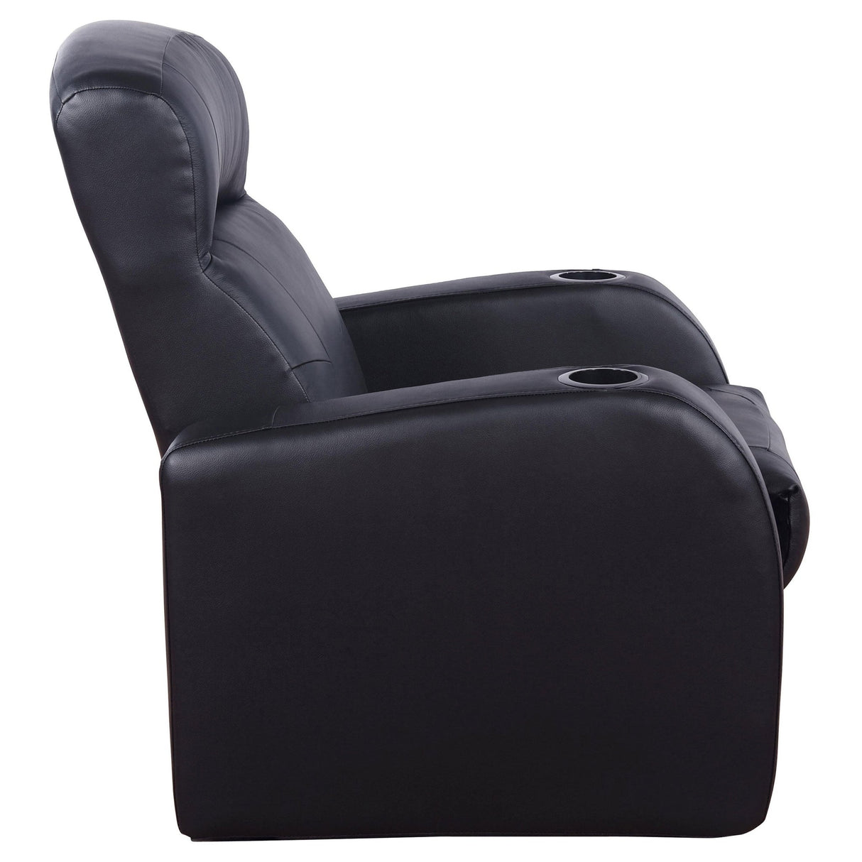 Cyrus Home Theater Upholstered Recliner Black | Coaster | Home Elegance USA