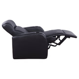 Cyrus Home Theater Upholstered Recliner Black | Coaster | Home Elegance USA