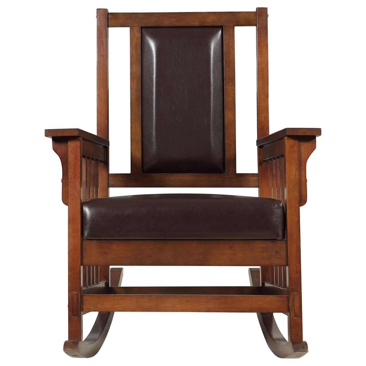 Rocking Chair - Ida Upholstered Rocking Chair Tobacco and Dark Brown