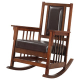 Rocking Chair - Ida Upholstered Rocking Chair Tobacco and Dark Brown