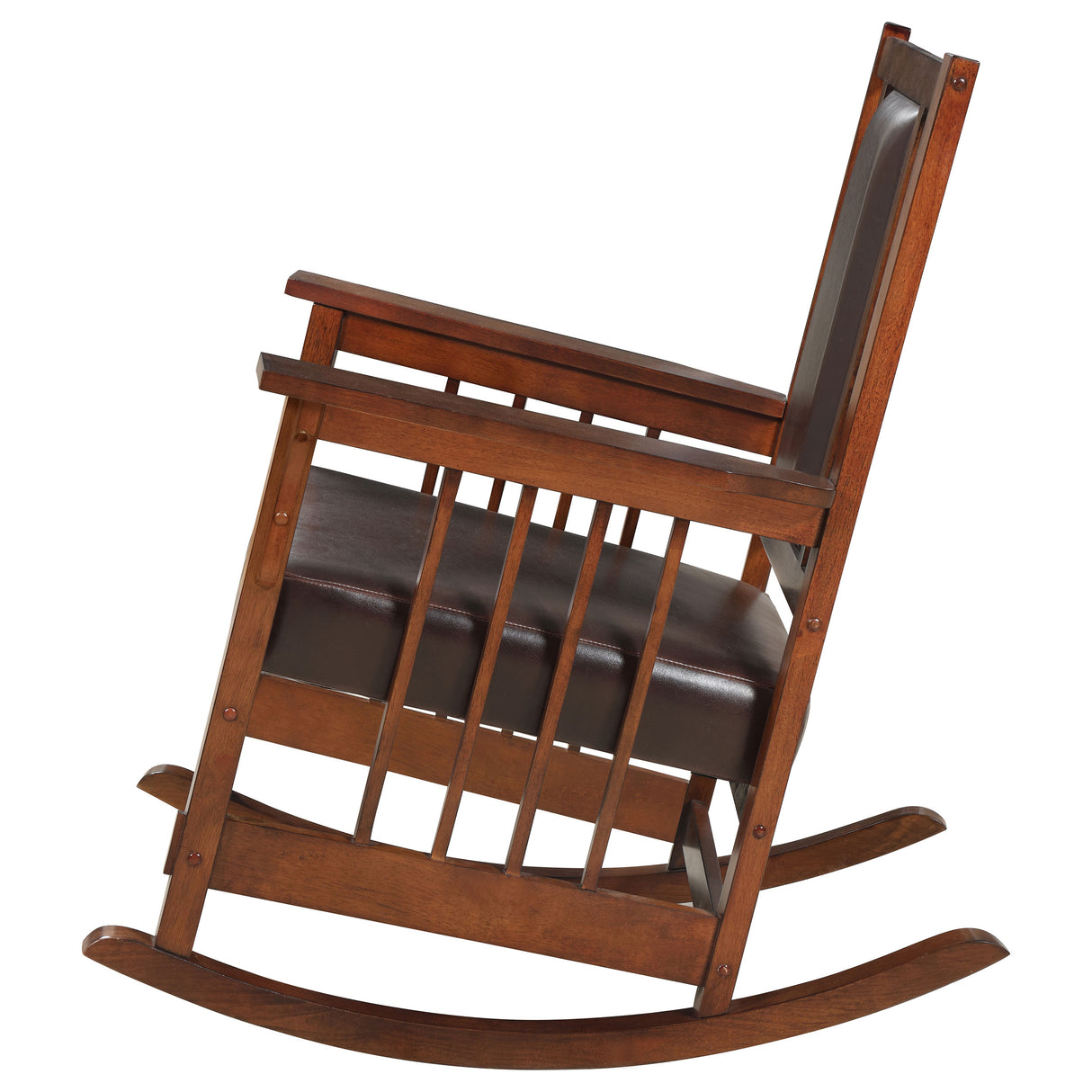 Rocking Chair - Ida Upholstered Rocking Chair Tobacco and Dark Brown