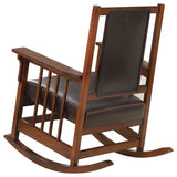 Rocking Chair - Ida Upholstered Rocking Chair Tobacco and Dark Brown