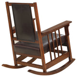 Rocking Chair - Ida Upholstered Rocking Chair Tobacco and Dark Brown