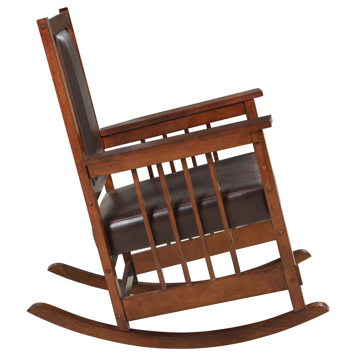 Rocking Chair - Ida Upholstered Rocking Chair Tobacco and Dark Brown