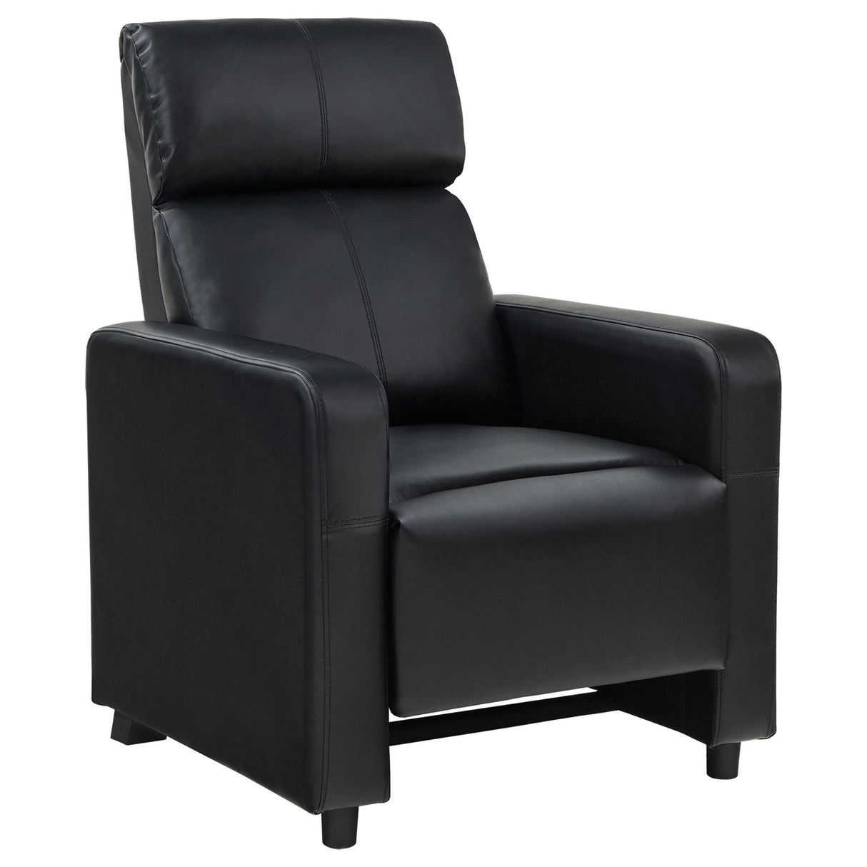 Toohey Upholstered Tufted Recliner Living Room Set Black - 600181 - S3B - image - 3