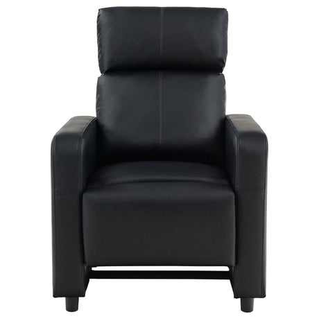 Toohey Upholstered Tufted Recliner Living Room Set Black - 600181 - S4A - image - 6