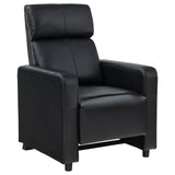 5 Pc Theater Seating (4R) - Toohey Upholstered Tufted Recliner Living Room Set Black - 600181 - S4B - image - 3