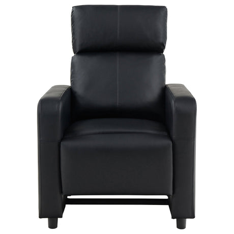 5 Pc Theater Seating (4R) - Toohey Upholstered Tufted Recliner Living Room Set Black - 600181 - S4B - image - 6