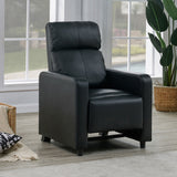 Push Back Recliner - Toohey Home Theater Push Back Recliner Black