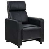 Push Back Recliner - Toohey Home Theater Push Back Recliner Black