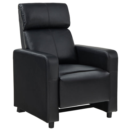 Push Back Recliner - Toohey Home Theater Push Back Recliner Black