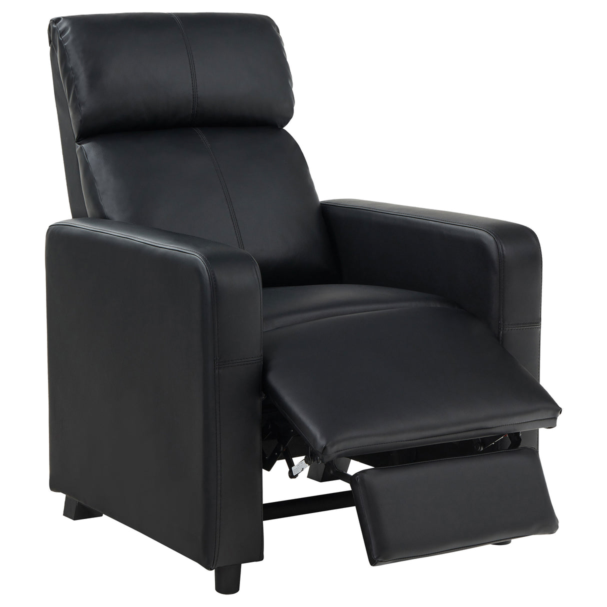 Push Back Recliner - Toohey Home Theater Push Back Recliner Black