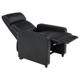 Push Back Recliner - Toohey Home Theater Push Back Recliner Black