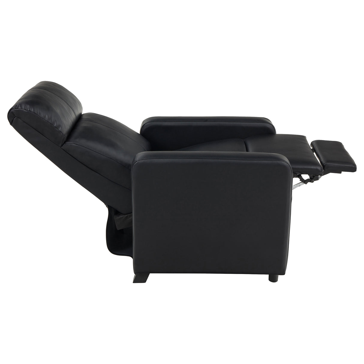 Push Back Recliner - Toohey Home Theater Push Back Recliner Black