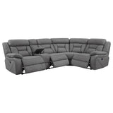 Higgins 4 - piece Upholstered Power Sectional Grey | Coaster | Home Elegance USA