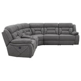 Higgins 4 - piece Upholstered Power Sectional Grey | Coaster | Home Elegance USA