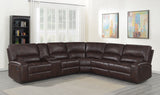 Brunson 3 - piece Upholstered Motion Sectional Brown - 600440 - image - 2