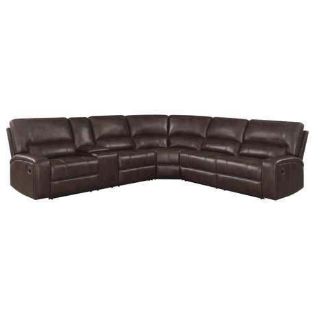 Brunson 3 - piece Upholstered Motion Sectional Brown - 600440 - image - 1