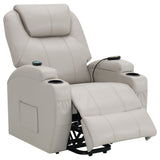 Power Lift Recliner - Sanger Upholstered Power Lift Recliner Chair with Massage Champagne