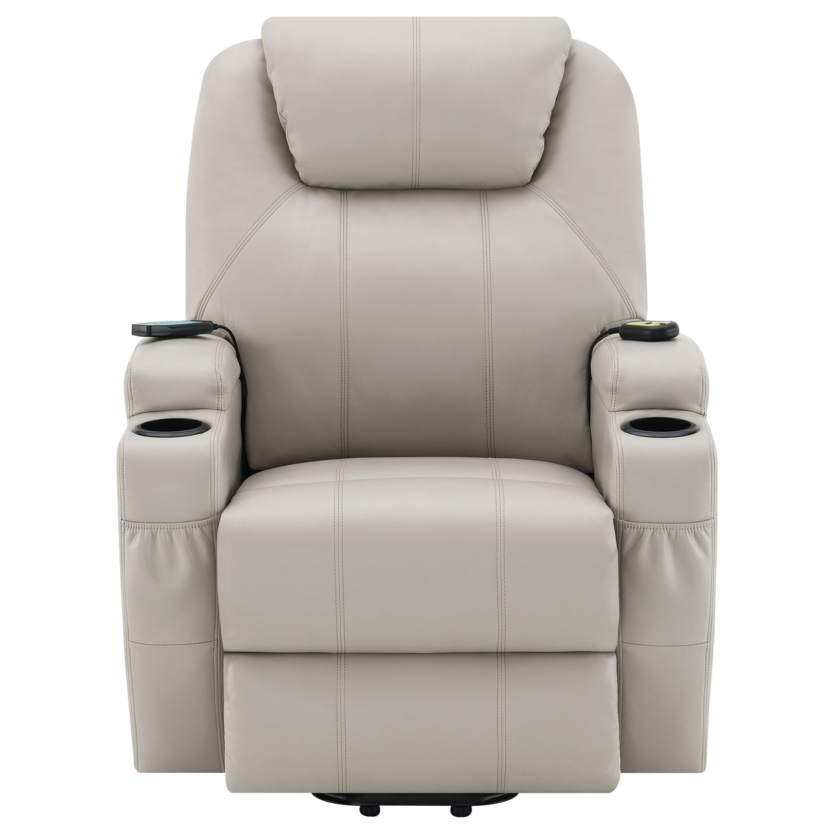 Power Lift Recliner - Sanger Upholstered Power Lift Recliner Chair with Massage Champagne