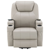 Power Lift Recliner - Sanger Upholstered Power Lift Recliner Chair with Massage Champagne