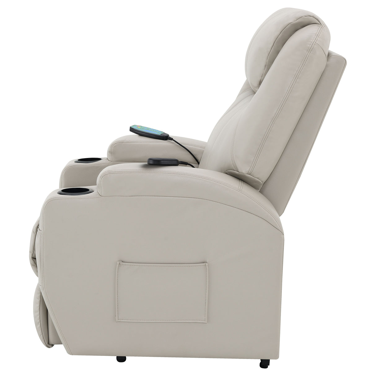 Power Lift Recliner - Sanger Upholstered Power Lift Recliner Chair with Massage Champagne