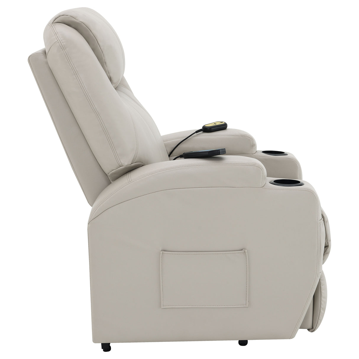 Power Lift Recliner - Sanger Upholstered Power Lift Recliner Chair with Massage Champagne