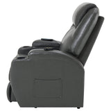 Power Lift Recliner - Sanger Upholstered Power Lift Recliner Chair with Massage Charcoal Grey