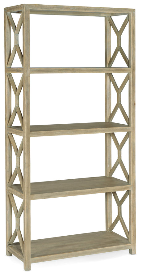 Hooker Furniture Surfrider Etagere – Driftwood Finish, 4 Shelves, Pecan Veneers, Casual Beach-Inspired Design - sold by Home Elegance USA