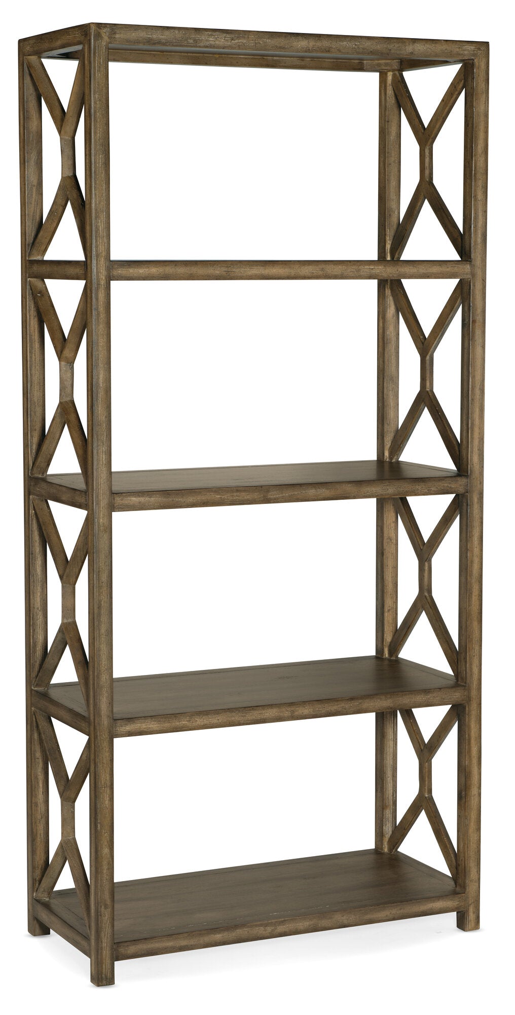 Sundance Etagere Pecan Veneers Cliffside Dark Wood – Hooker Furniture - sold by Home Elegance USA