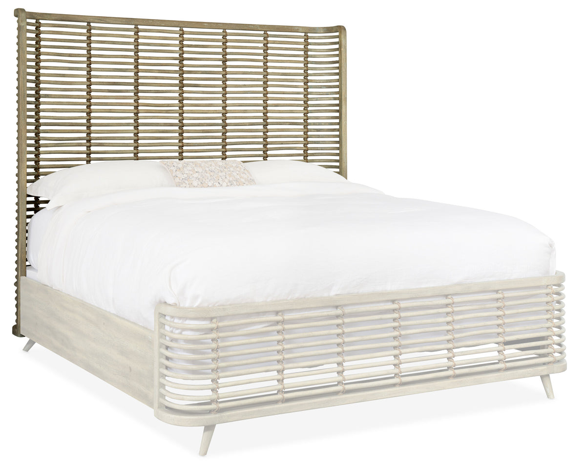 Surfrider California King Rattan Bed - Light Brown | Hooker Furniture
