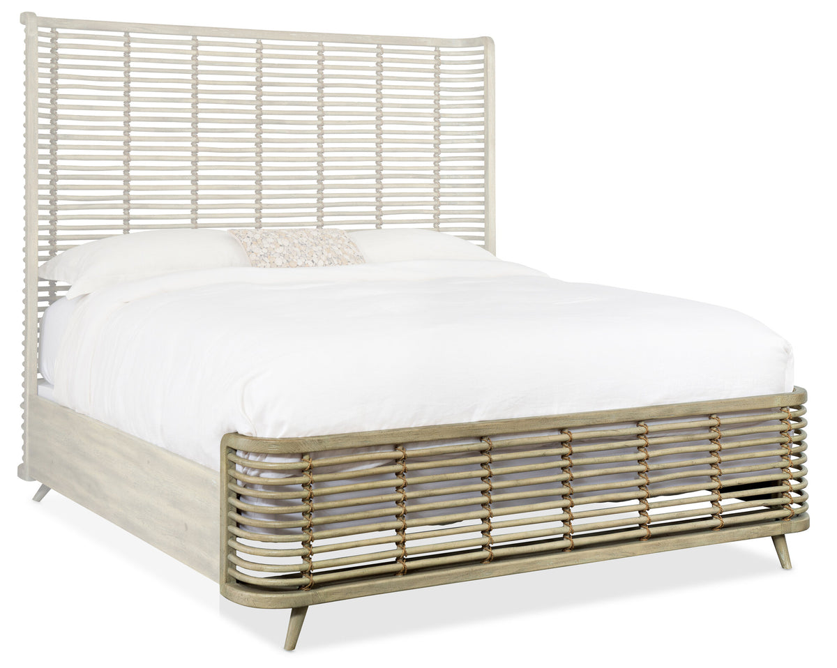 Surfrider California King Rattan Bed - Light Brown | Hooker Furniture