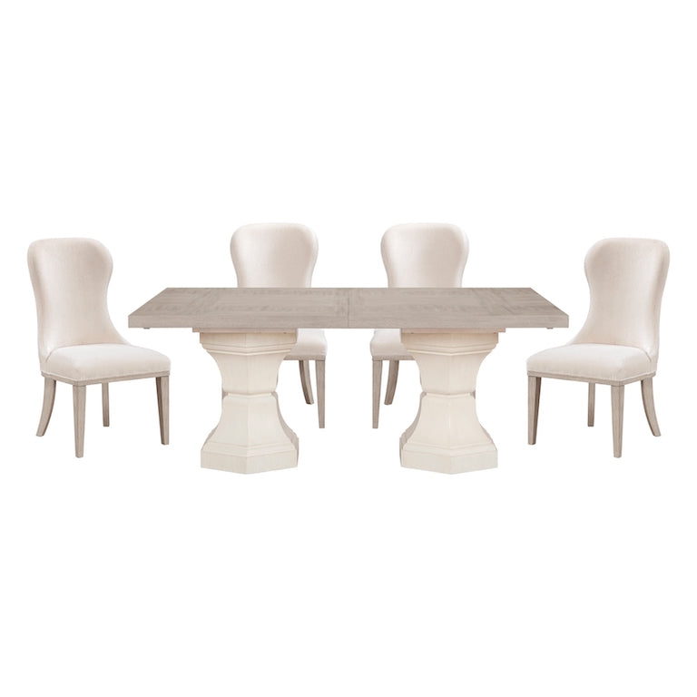 Homelegance Lofton 7 Piece Modern Dining Room Set in Light Gray & White Finish – 6018 Collection - Home Elegance USA