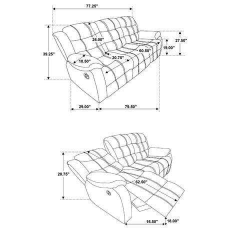 Motion Sofa - Rodman Pillow Top Arm Motion Sofa Olive Brown