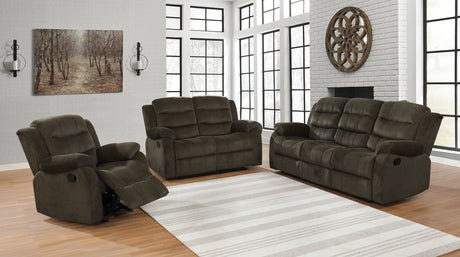 Motion Sofa - Rodman Pillow Top Arm Motion Sofa Olive Brown