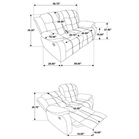 Motion Loveseat - Rodman Pillow Top Arm Motion Loveseat Olive Brown