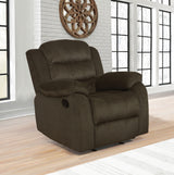 Glider Recliner - Rodman Upholstered Glider Recliner Chocolate