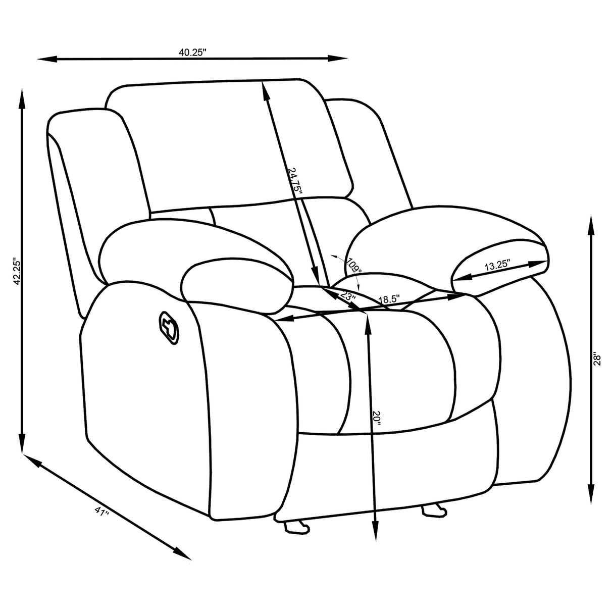 Glider Recliner - Weissman Upholstered Glider Recliner Charcoal