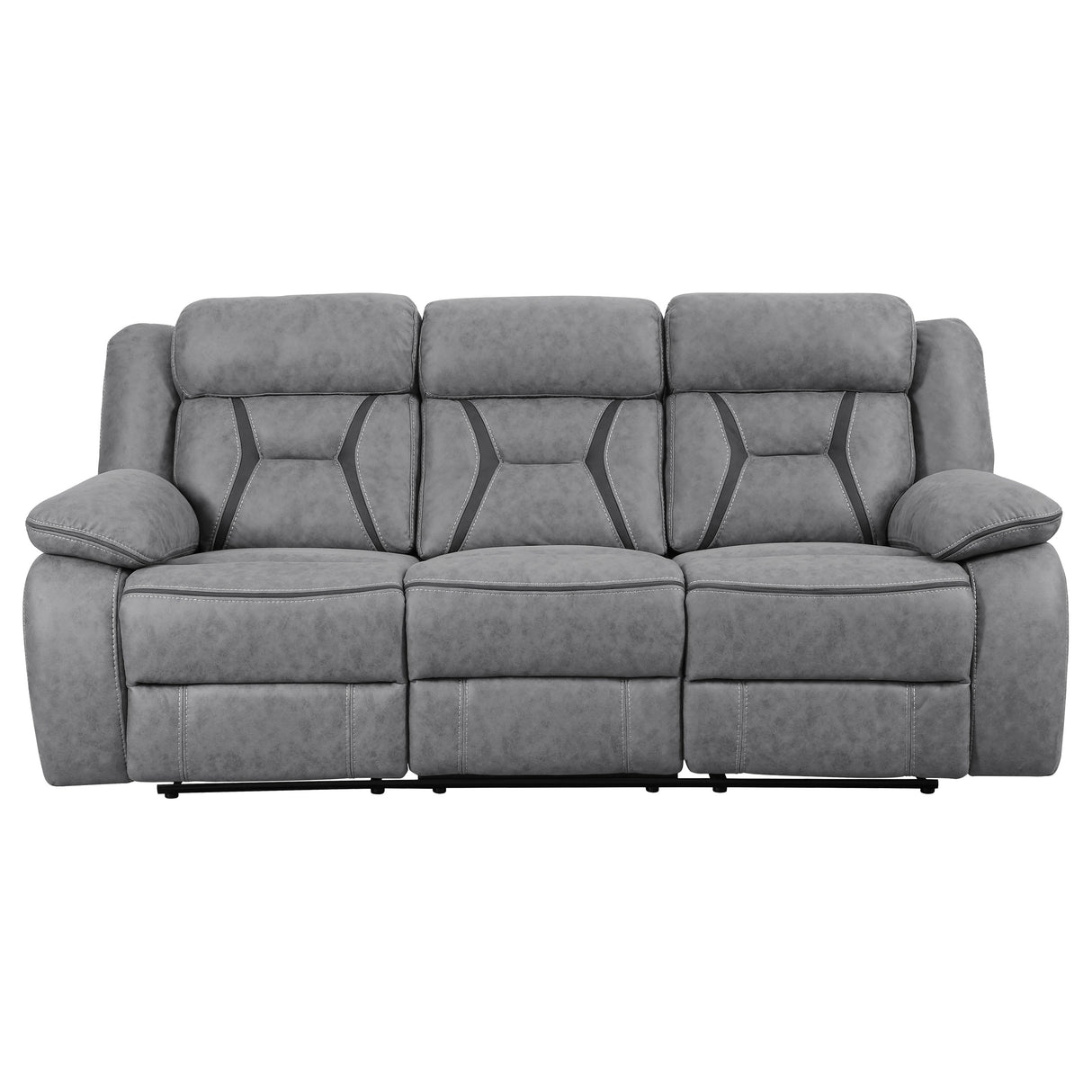 Motion Sofa - Higgins Pillow Top Arm Upholstered Motion Sofa Grey