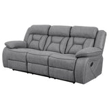 Motion Sofa - Higgins Pillow Top Arm Upholstered Motion Sofa Grey