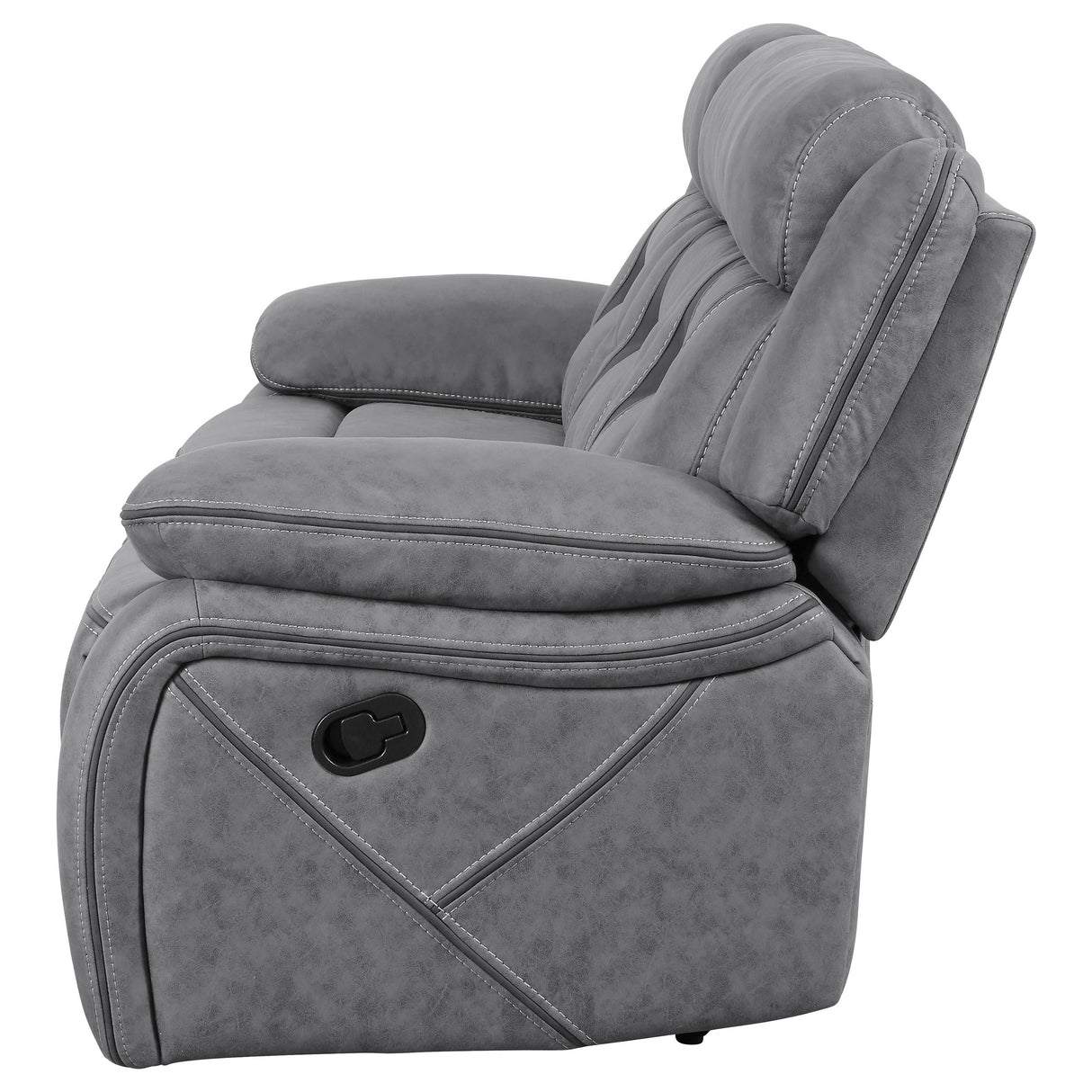 Motion Sofa - Higgins Pillow Top Arm Upholstered Motion Sofa Grey