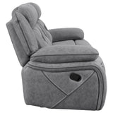 Motion Sofa - Higgins Pillow Top Arm Upholstered Motion Sofa Grey