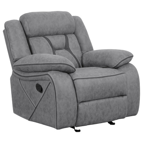 Glider Recliner - Higgins Overstuffed Upholstered Glider Recliner Grey