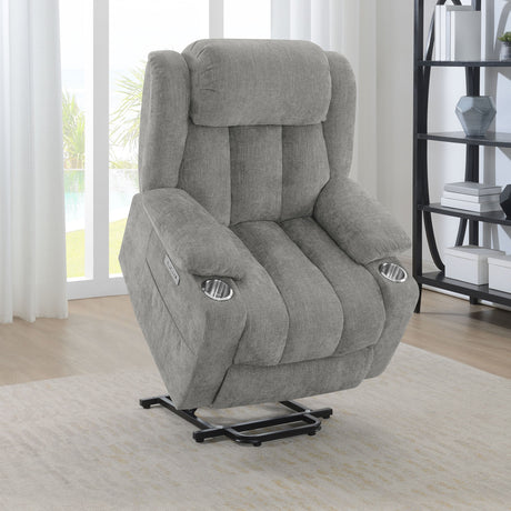 Houston Upholstered Power Lift Recliner Grey - sold by Home Elegance USA