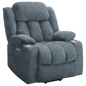 Houston Upholstered Power Lift Recliner Slate Blue - sold by Home Elegance USA